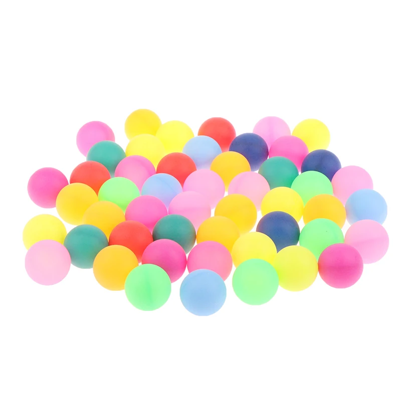 50 pcs /Pack Colorful Ping Pong Balls 40MM Entertainment Table Tennis Balls