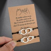 652F Handmade for Police Officers Handcuffs Freedom Justice Charm Fashion Bracelets Friendship Couple Lover Bracelets Kit Uni