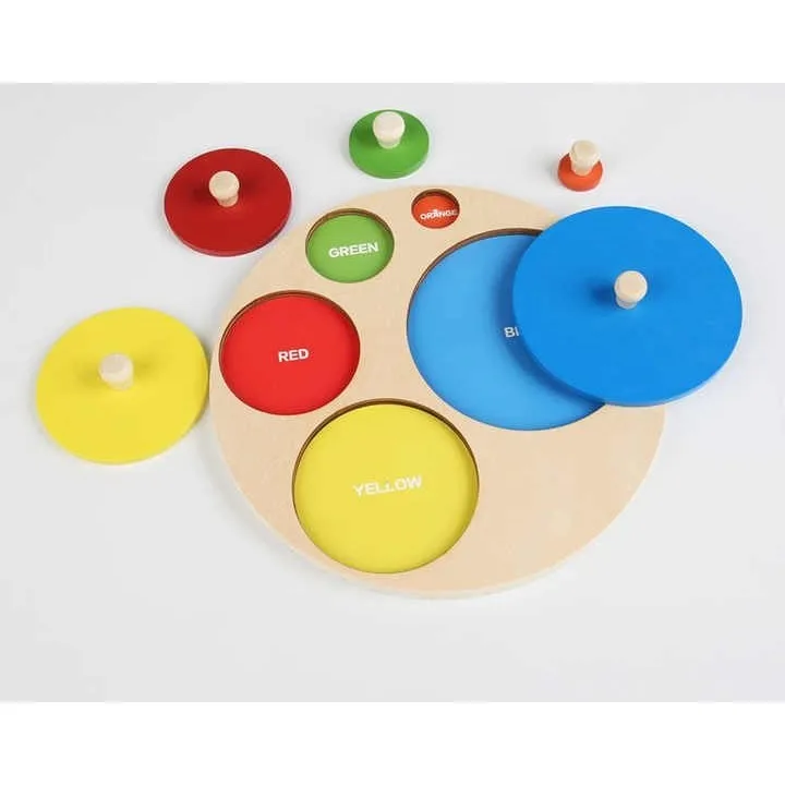 

Wudly Set 4 Child-Safe Certified Educational Wooden Knob Puzzle Board Preschool Learning Geometric Shapes Puzzle For Toddlers