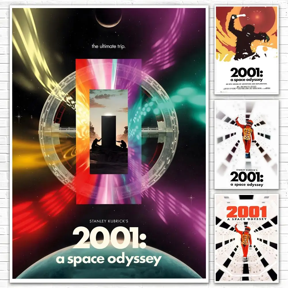 Movie 2001: A Space Odyssey Poster Poster All-match HD Waterproof Self-Adhesive Wall Art Sticker For Home Bedroom