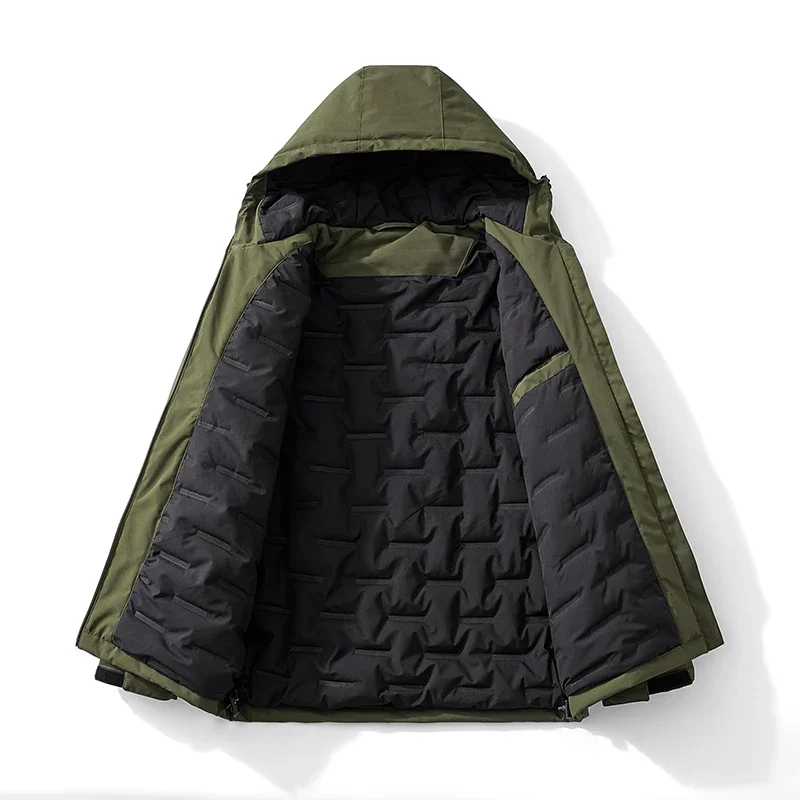 الشتاء سترات سميكة الدافئة Casacos De Inverno Masculino القطن رجالي مقنعين سترة موضة ملابس كاجوال سستة مريحة