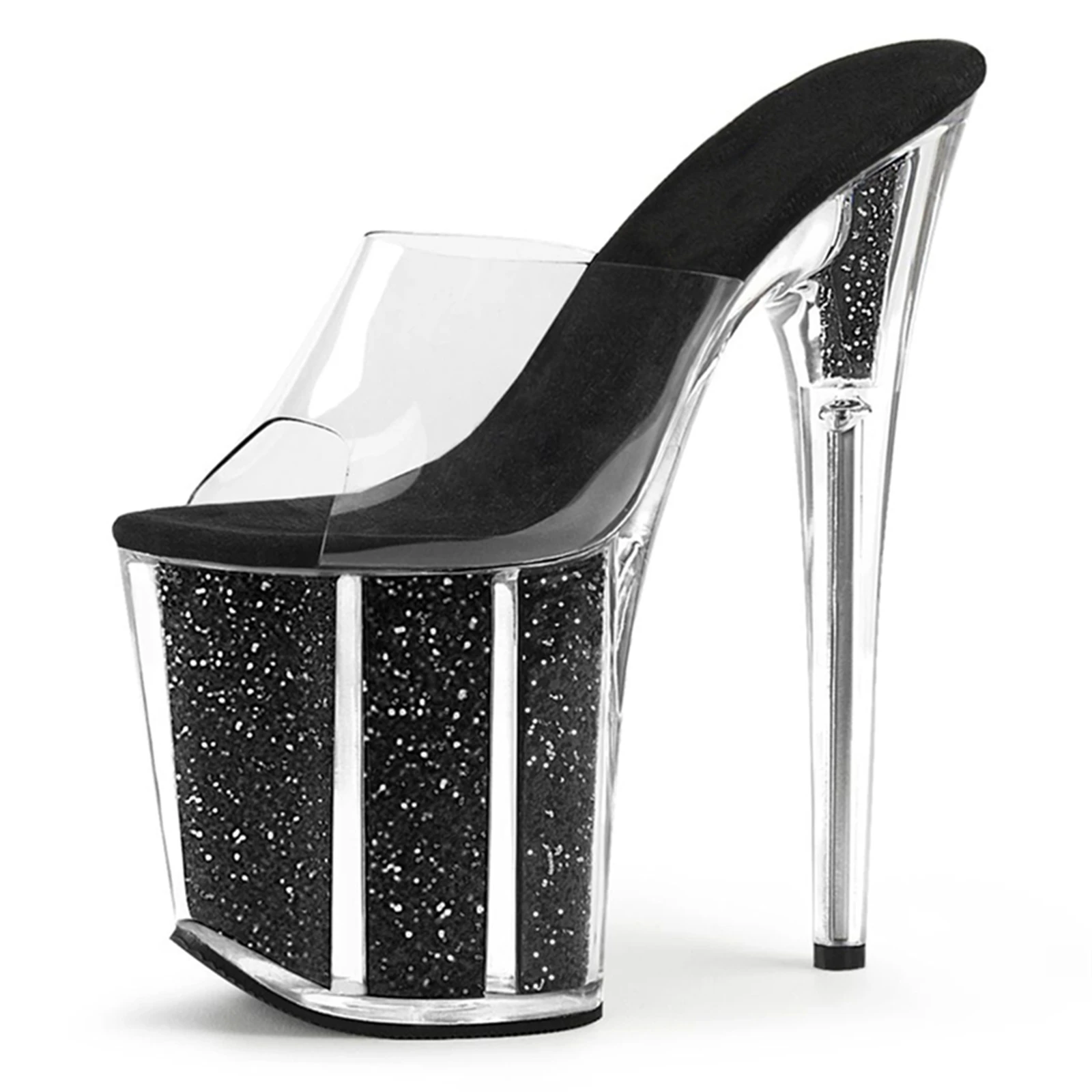 20CM Diamond-Encrusted Ultra Dense Crystal Stilettos Heels Women's Fashionable Sparkling High Heels Shoes