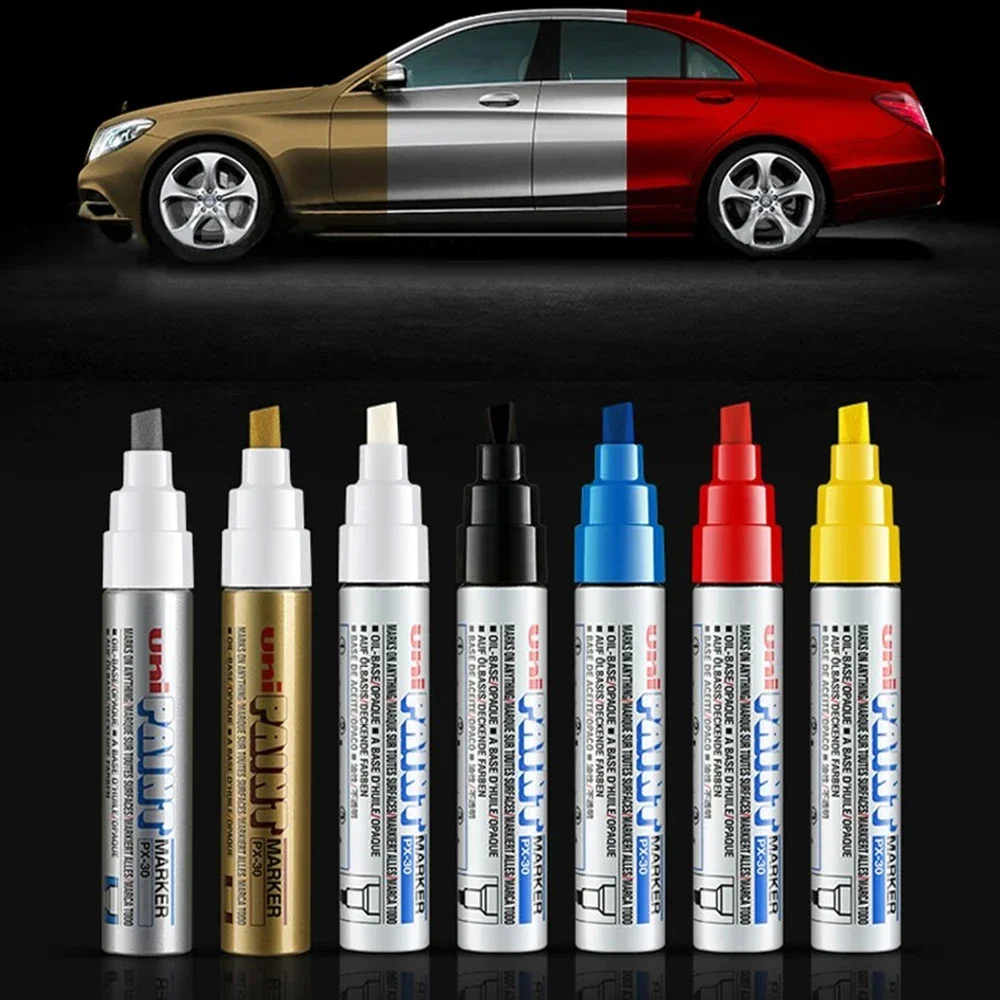Japan UNI 1 Pc Paint Markers PX-30 Industrial Pen Oily Permanent Water Resistant Repair Pen Car Scratch Remover DIY Graffiti