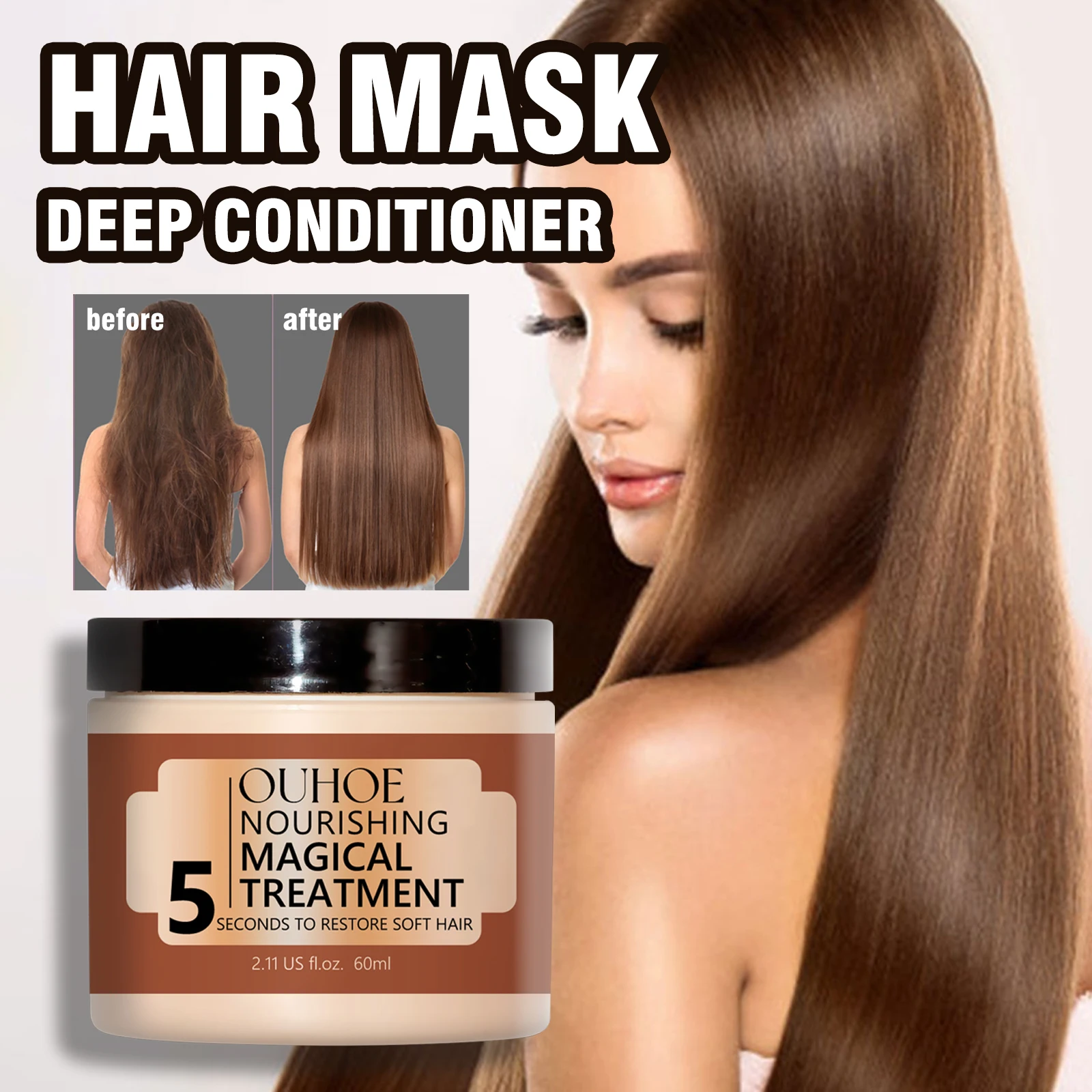 Superior Hair Mask Support to Nurse Dry Hair,Improve Elasticity,Restore For Thinning Areas Natural Coconut Oil Hair Care Formula