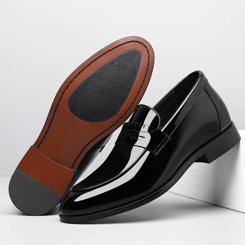 حذاء بدون كعب للرجال من جلد البقر حذاء رسمي من الجلد للرجال #3