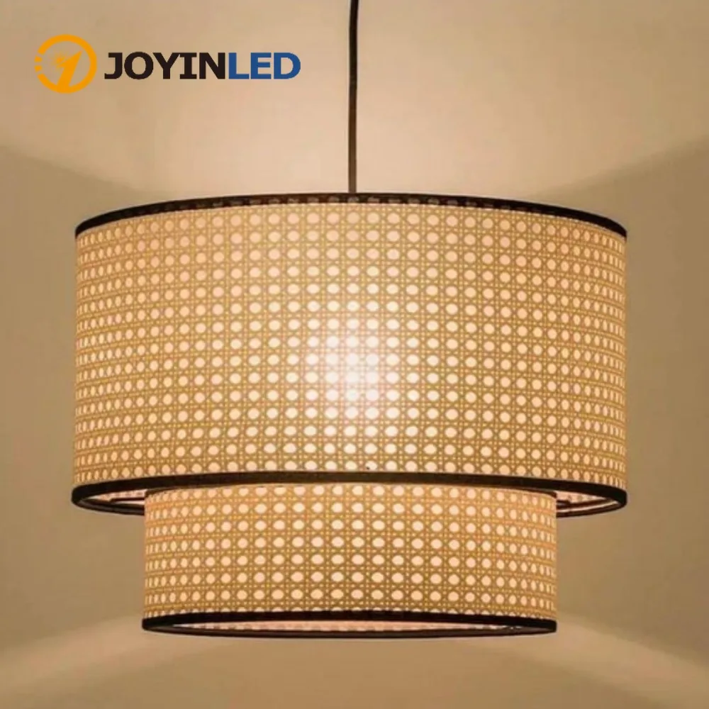 

Japanese Pastoral Style E27 Bamboo Pendant Lamps Southeast Asia Rattan Art Chandeliers Modern Handmade Living Room Bedroom Light