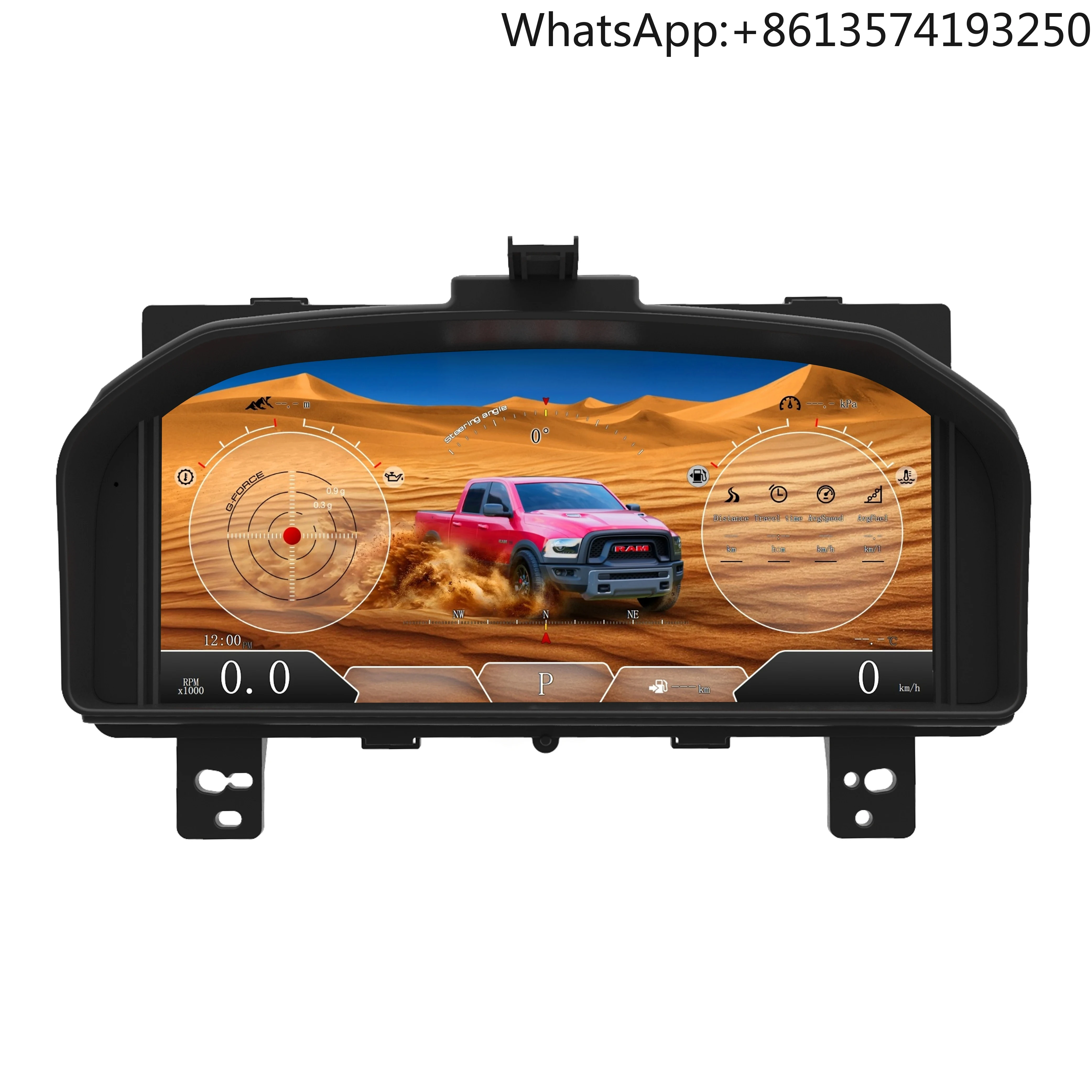 

13.1" Car Digital Gauge Cluster for Ram 1500 2500 3500 2008-2012 Instrument LCD Panel Dashboard Speedometer Display