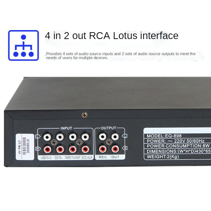 Cheap220V EQ665 Equalizer Hifi Home EQ Equalizer Dual 10 BAND Stereo Treble Alto Bass Regulation With Built-in Bluetoot