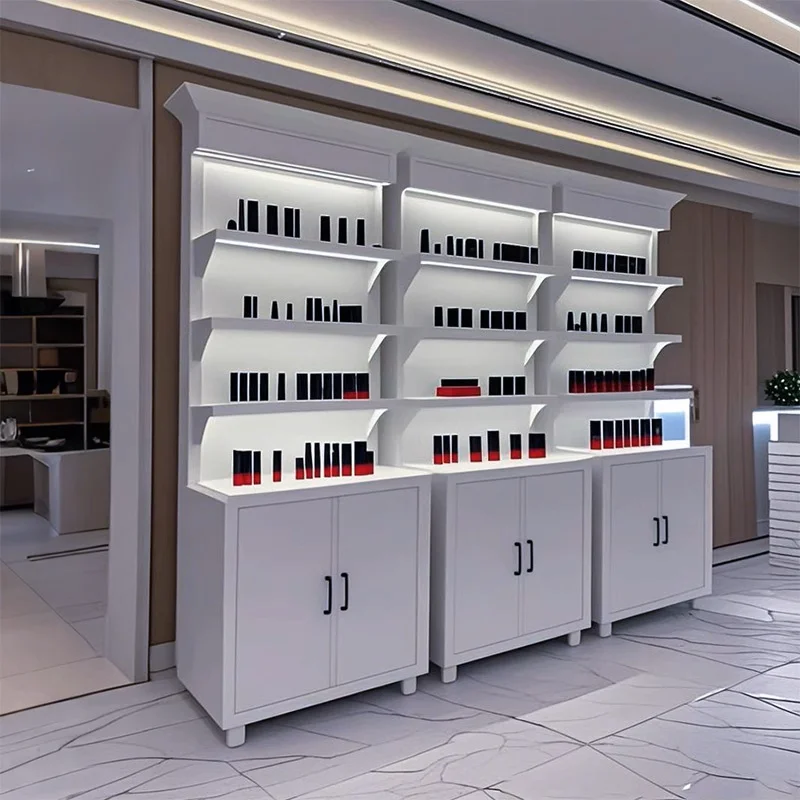 custom.Cosmetics Store Design Cosmetics Display Cabinets Perfume Shelves Skin Care Display Cabinets Beauty Product Storage Cabin