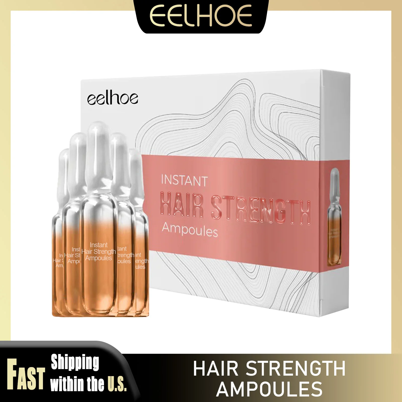 

Ампулы для роста волос EELHOE, питательные, уменьшающие выпадение волос, восстанавливающие сухие секущиеся концы, против вьющихся, поврежденных, улучшают качество волос