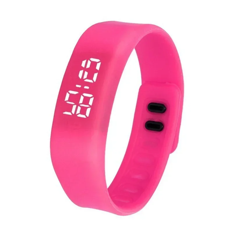 Reloj impermeable de Color caramelo para hombre y mujer, relojes LED de goma para niños, pulsera con fecha, reloj de pulsera deportivo Digital para estudiantes