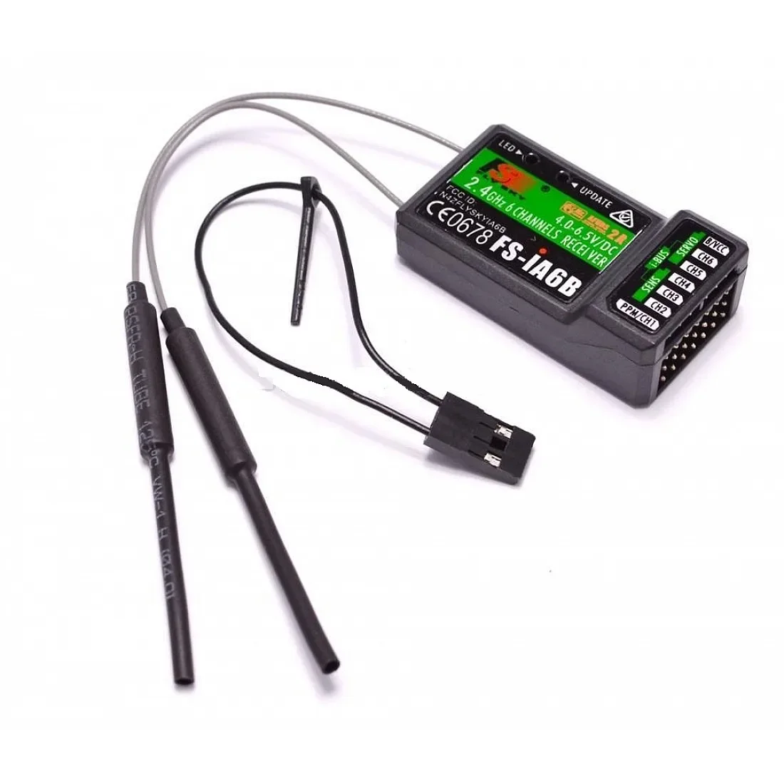 Flysky Fs-IA6B Receiver 2.4G 6 Channel Dual Return PPM Output IBUS Function Suitable Models Fixed Wing/Helicopter/Glider
