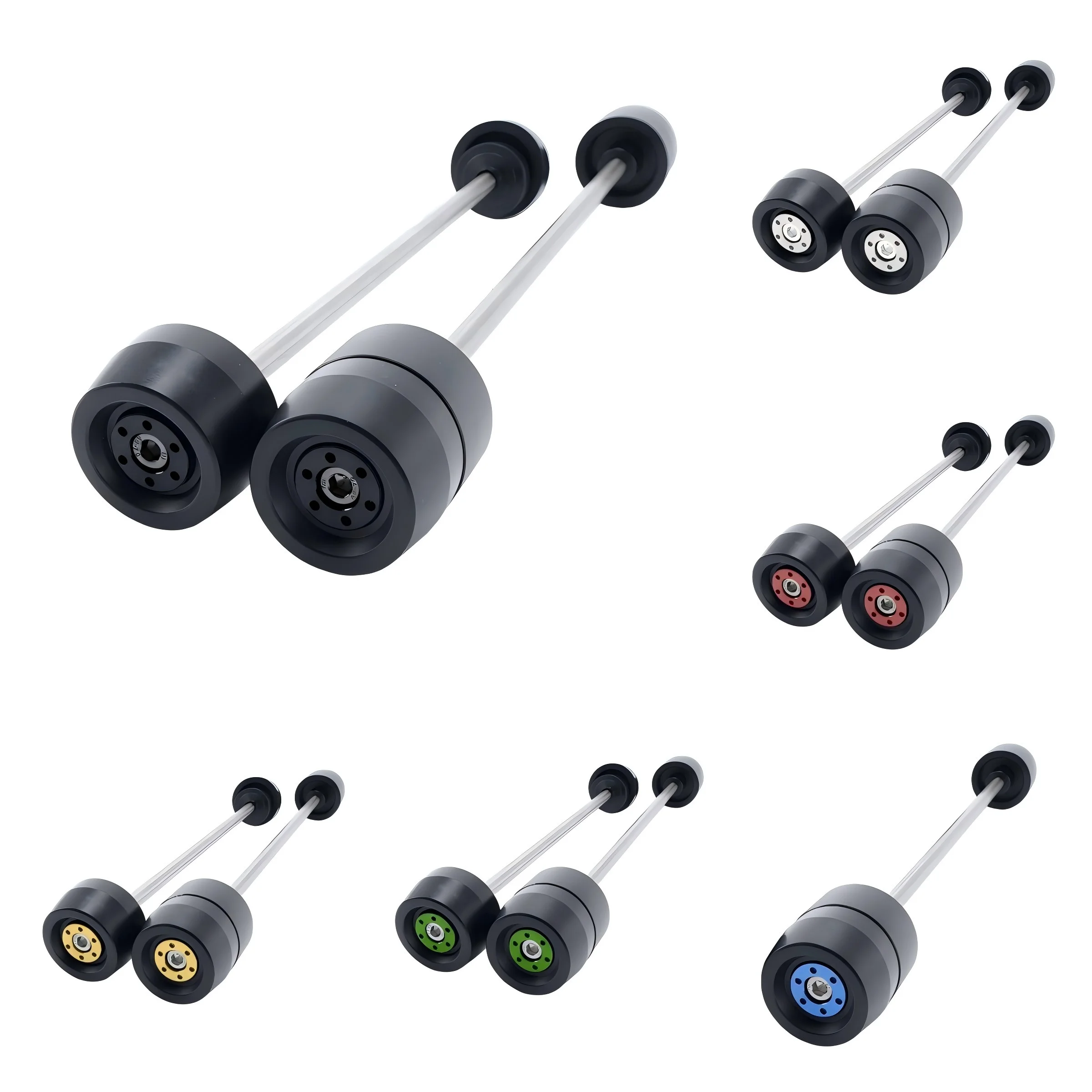 

For Aprilia RSV4/Tuono V4 Front & Rear Wheel Axle Sliders Crash Protectors - Fit RSV4-RR/R/RF & Tuono V4 RR