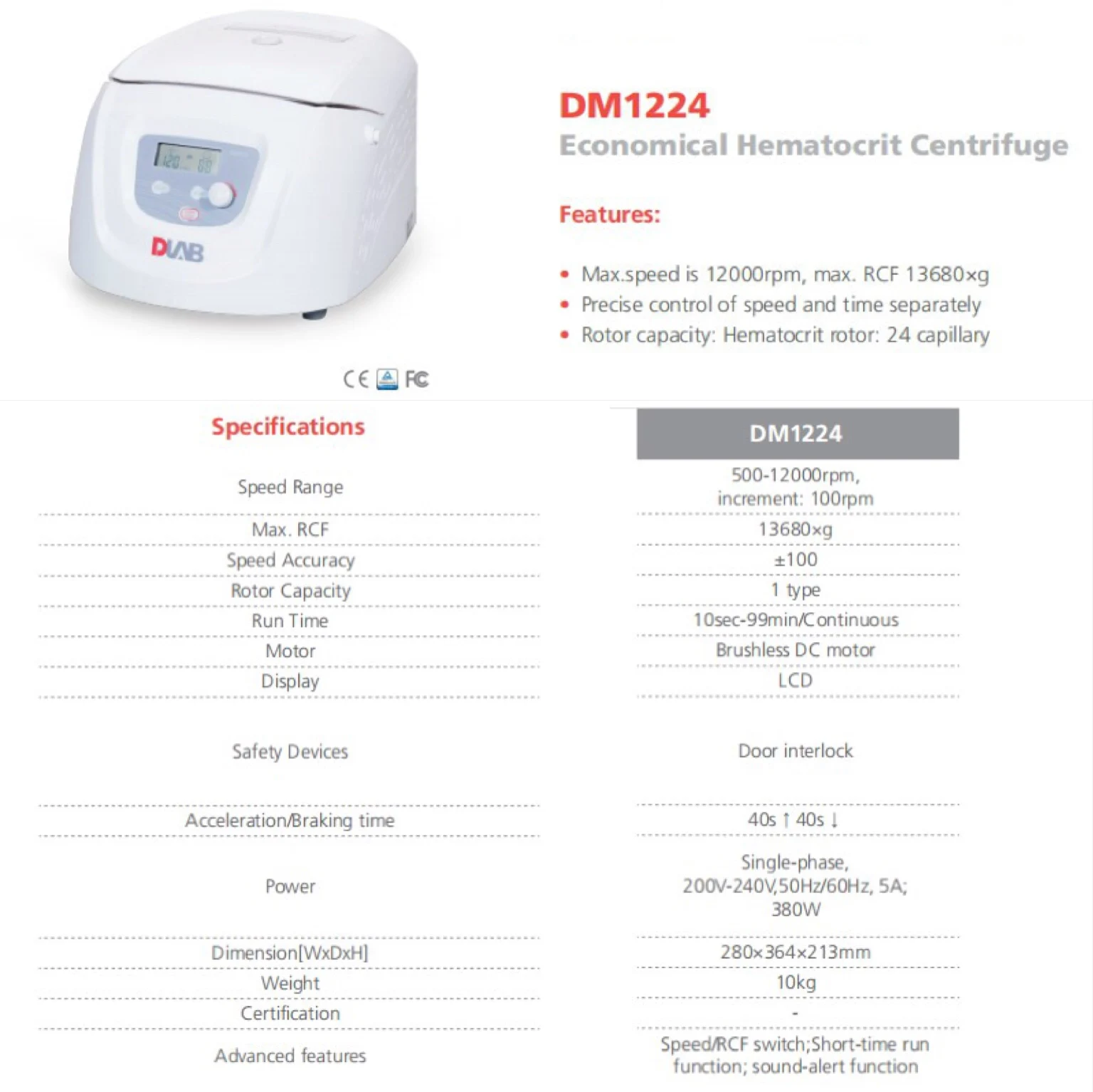 ECONOMICAL HEMATOCRIT CENTRIFUGE MACHINE LABORATORY