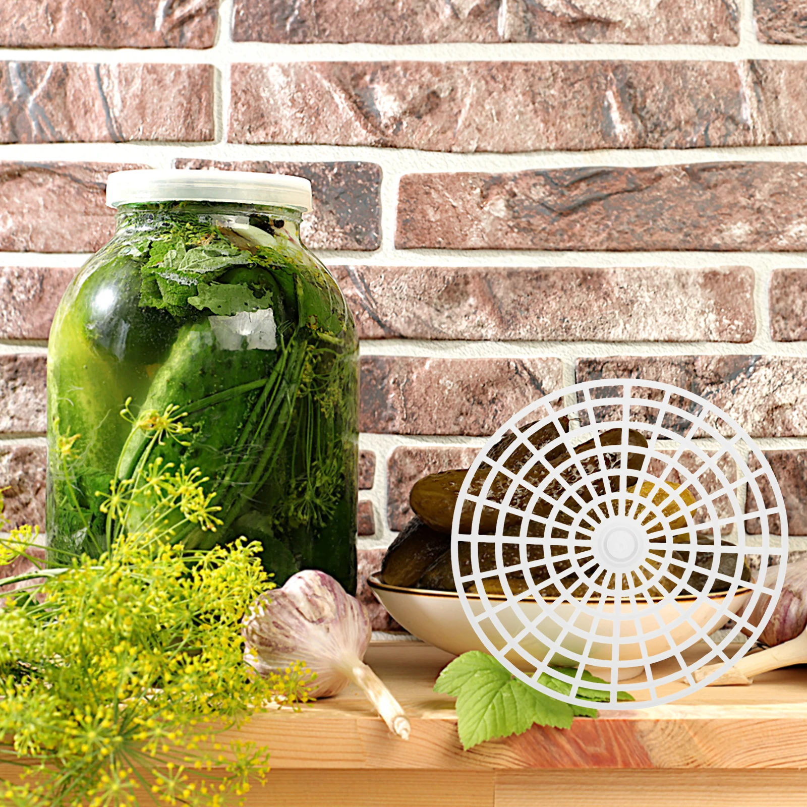 

5Pcs Pickle Jar Press Plate Fermentation Weight Plastic Press Tool for Home Vegetable Pickling Fermenting Supplies