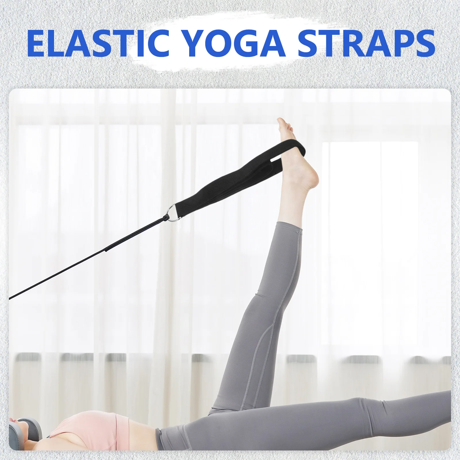 

2Pcs Elastic Yoga Stretching Strap - Adjustable Resistance Band for Mobility Training Gym Exercise Bands for Women Pilates Home
