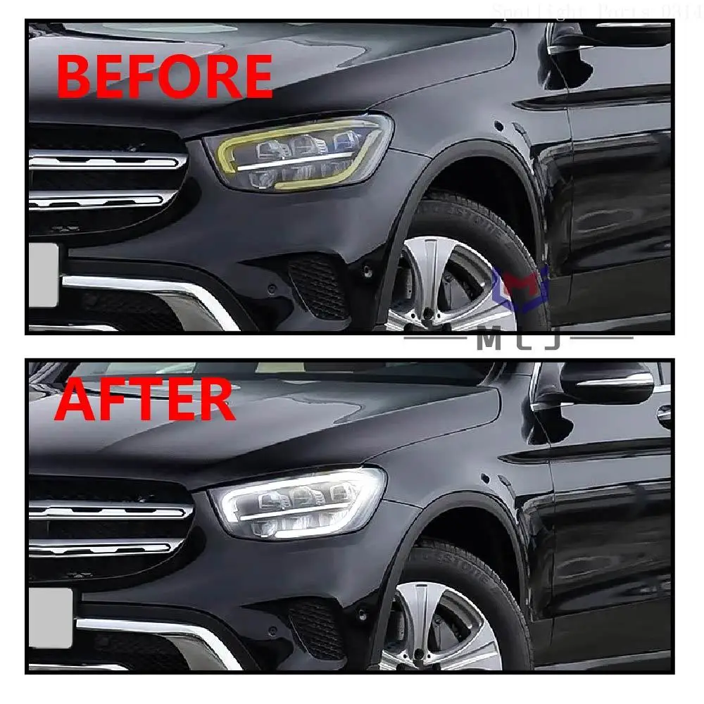 DRL Light Guide Tube For Mercedes-Benz W253 GLC 2020-2022 Low Spec Headlight Daytime Running Light Bar Car Headlamp Accessories