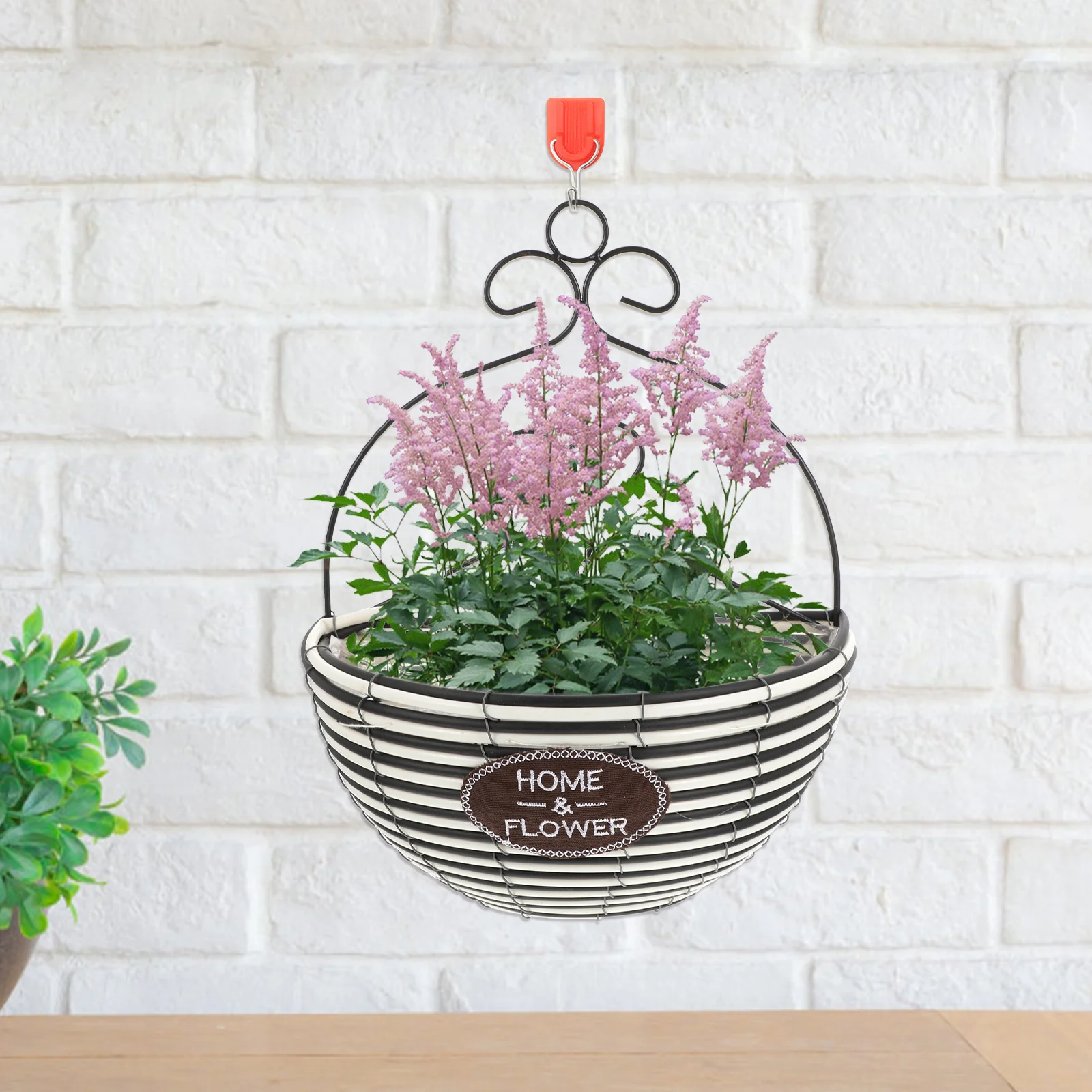 

Wall Hanging Flower Basket Woven Storage Baskets Organizer Garden Home Decor Rustic Design Lightweight Easy Install