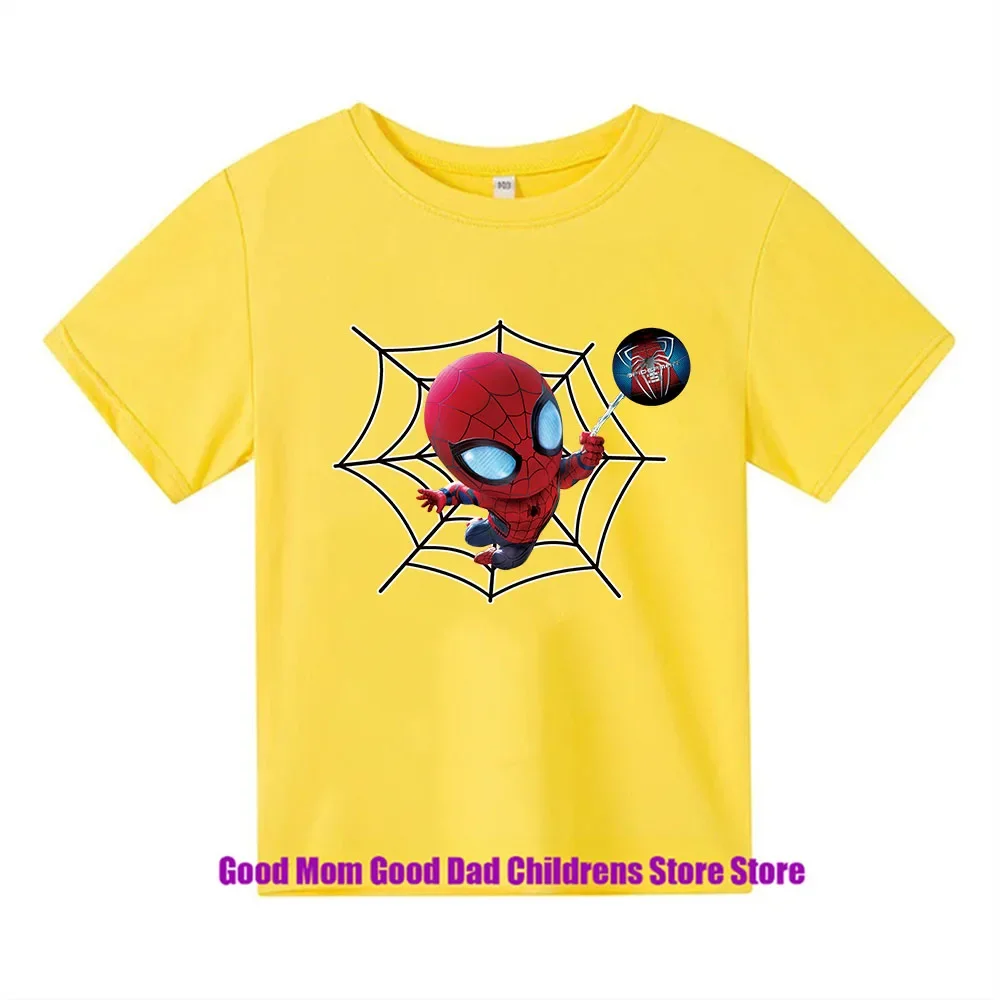 Marvel, Hulk, Spider Man, Avengers, Anime, Cartoon, T-shirt, Loose, Fashionable, Beautiful, Boys, Girls Summer 2024 New