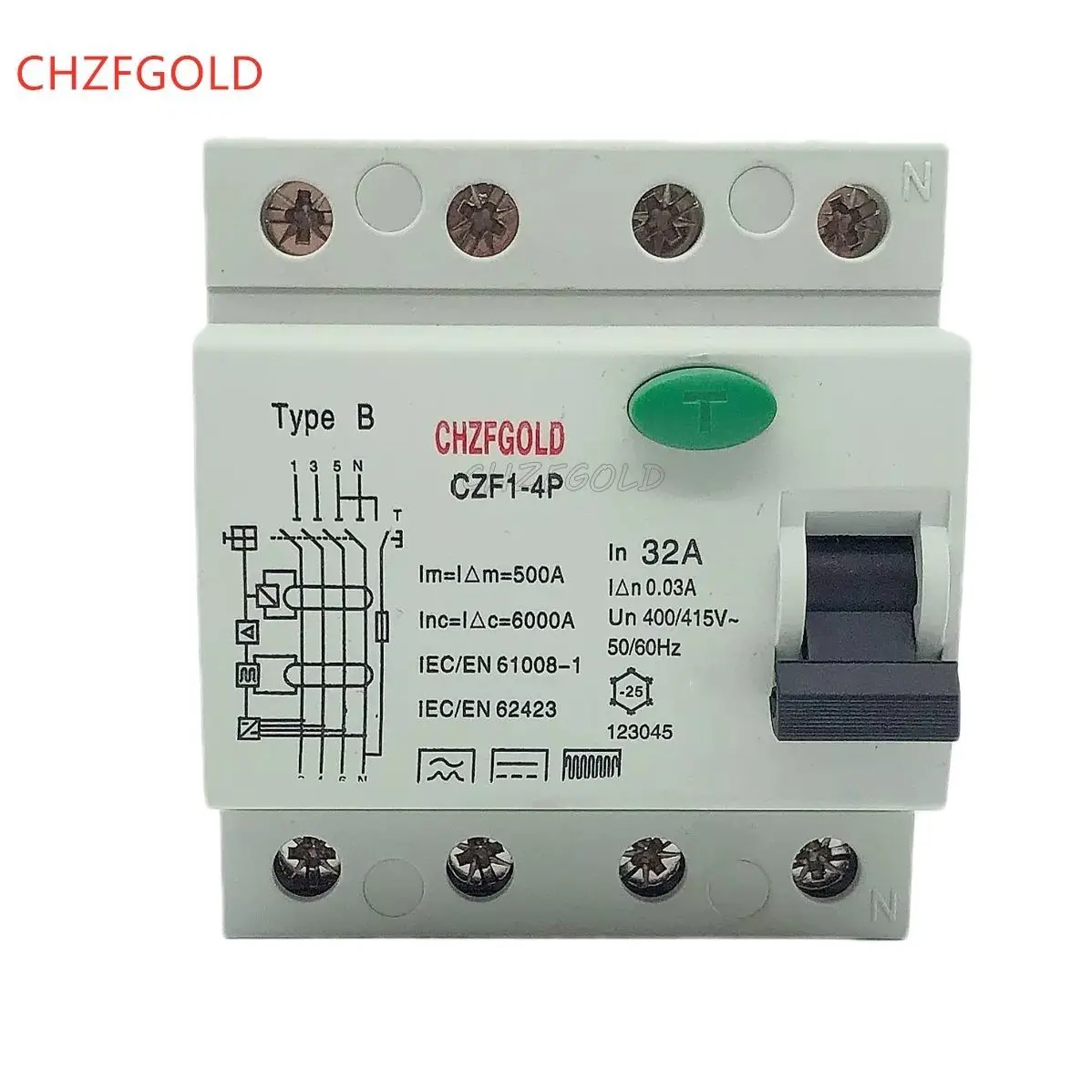 1P+N 2P 3P+N 4P 63A 40A 25A 30MA RCCB 50HZ electromagnetic leakage Residual current protection