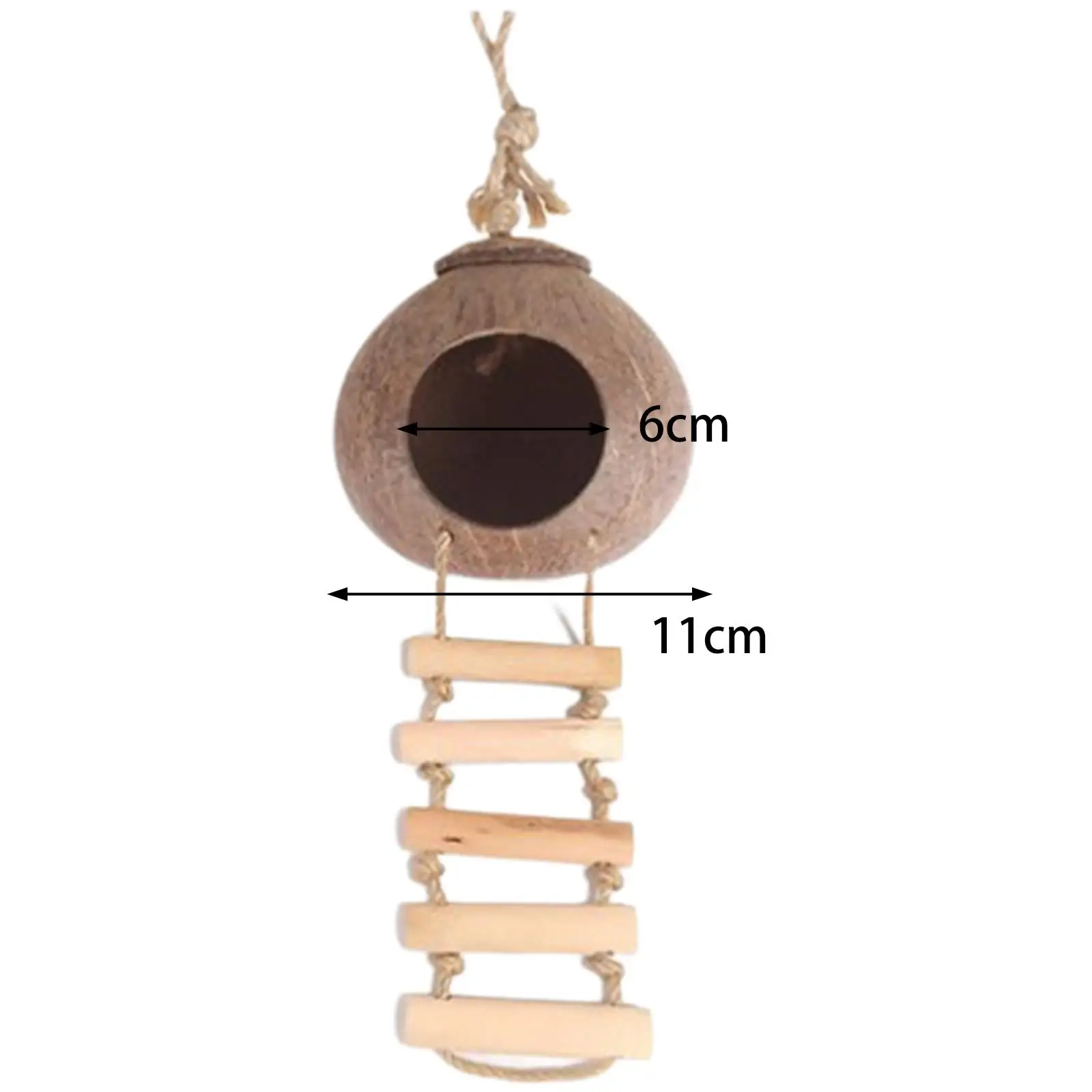 Coconut Shell Birds Nest Birdhouse Parakeet Breeding Bird Box Small Animals House for Lovebird Parrot Canary Hamster Budgies