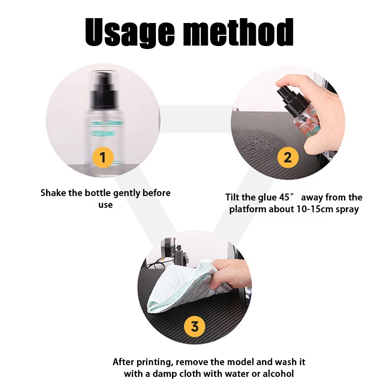 Adhesive Spray For 3D Printing ABS PLA+ PETG Anti Warping Glue Easy To Remove Platform Spray Adhesive Glue Printer Accessories