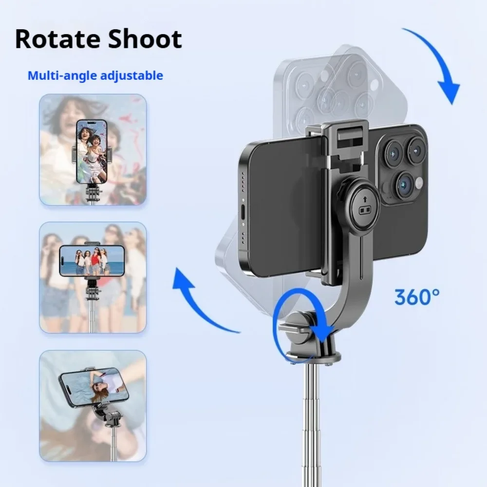 Bluetooth Mini Selfie Stick Tripod Portable Stand for Phones Live Streaming Travel Photography Adjustable with Remote Control