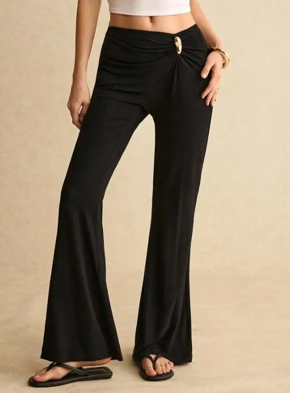 

Women's Spicy Girl with Flared Pants Design High Elasticity Leggings Elegant Temperament Hip Hugging Yoga Pants