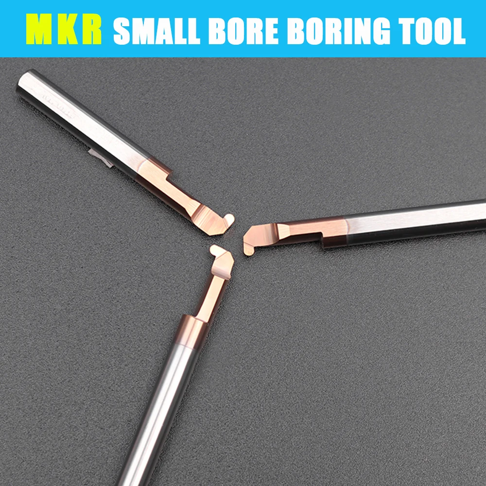 HRC65 MKR Micro Bore Boring Tool Circular grooving Tool Machining Carbide Turning MKR 4mm 5mm 6mm 8mm Boring Cutter For Steel