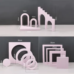 Pink Cube Photography Props Photo Studio Accessories INS Shooting Posing Items Tabletop Shoot Material foto Fotografia Ornaments