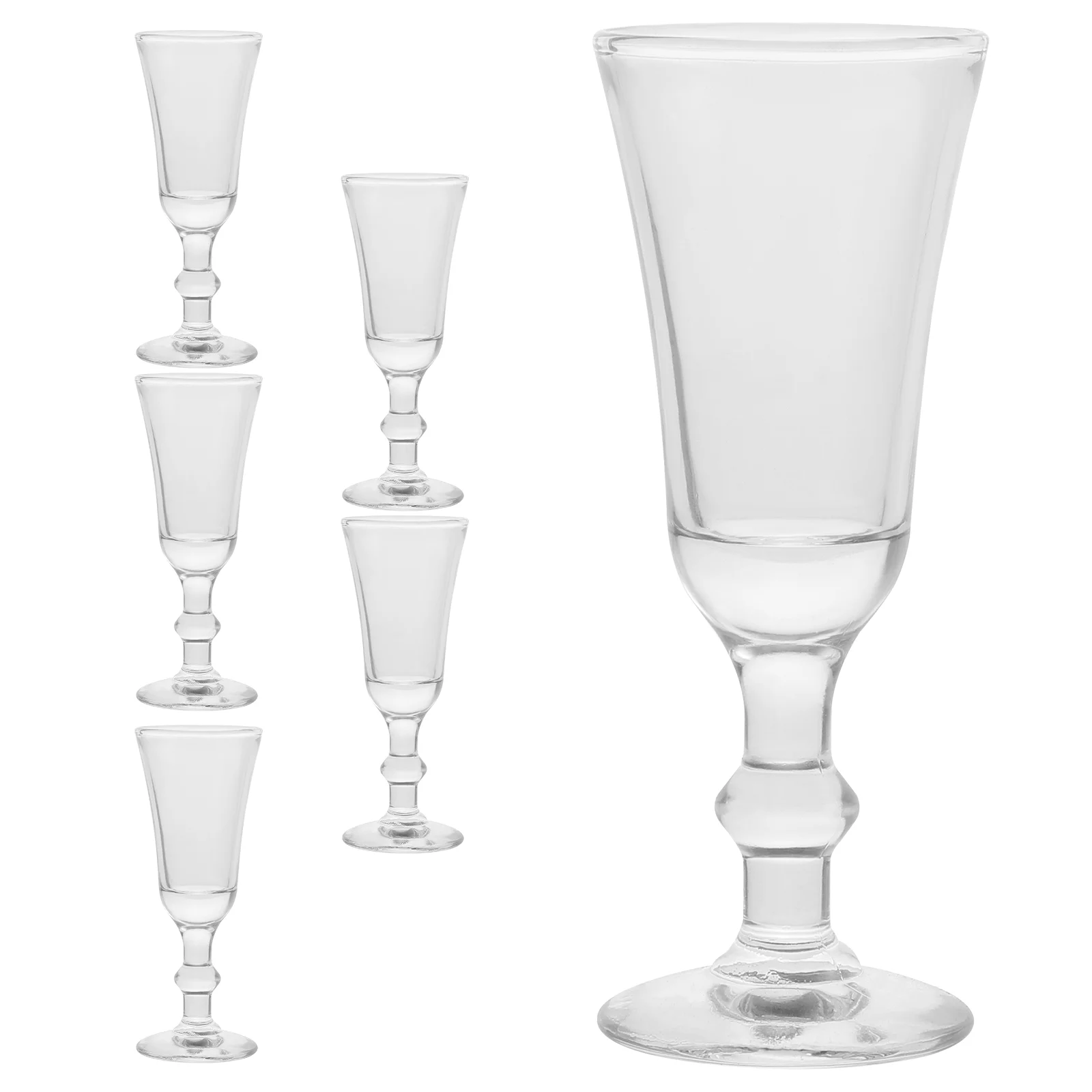 

Glass Set Drinks Goblets Clear Cordial Glasses for Home Bar Party Transparent Shot Cocktail