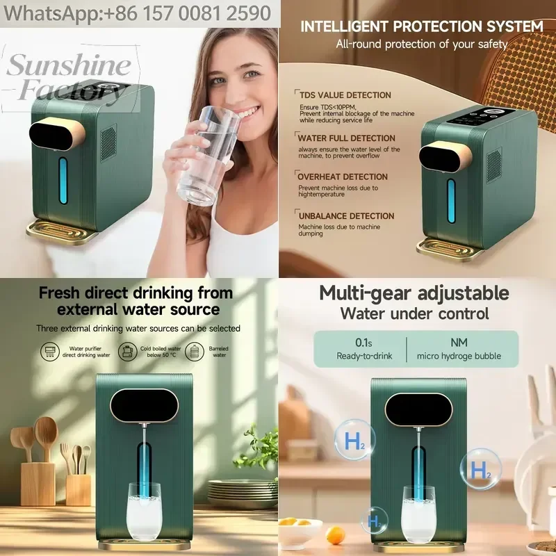 Factory New Design Rich Water Dispenser Custom Logo Intelligent Rich RO System Desktop Water Dispenser
