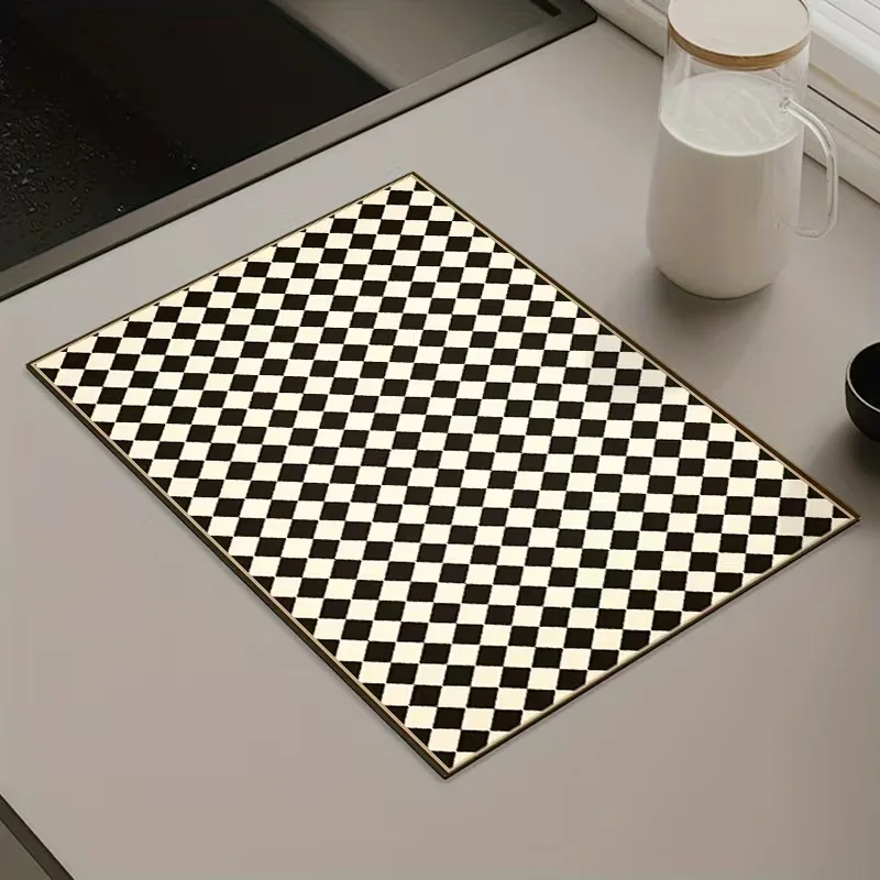 Chessboard Style Drain Pad Anti Slip Absorbent Sink Drain Bo