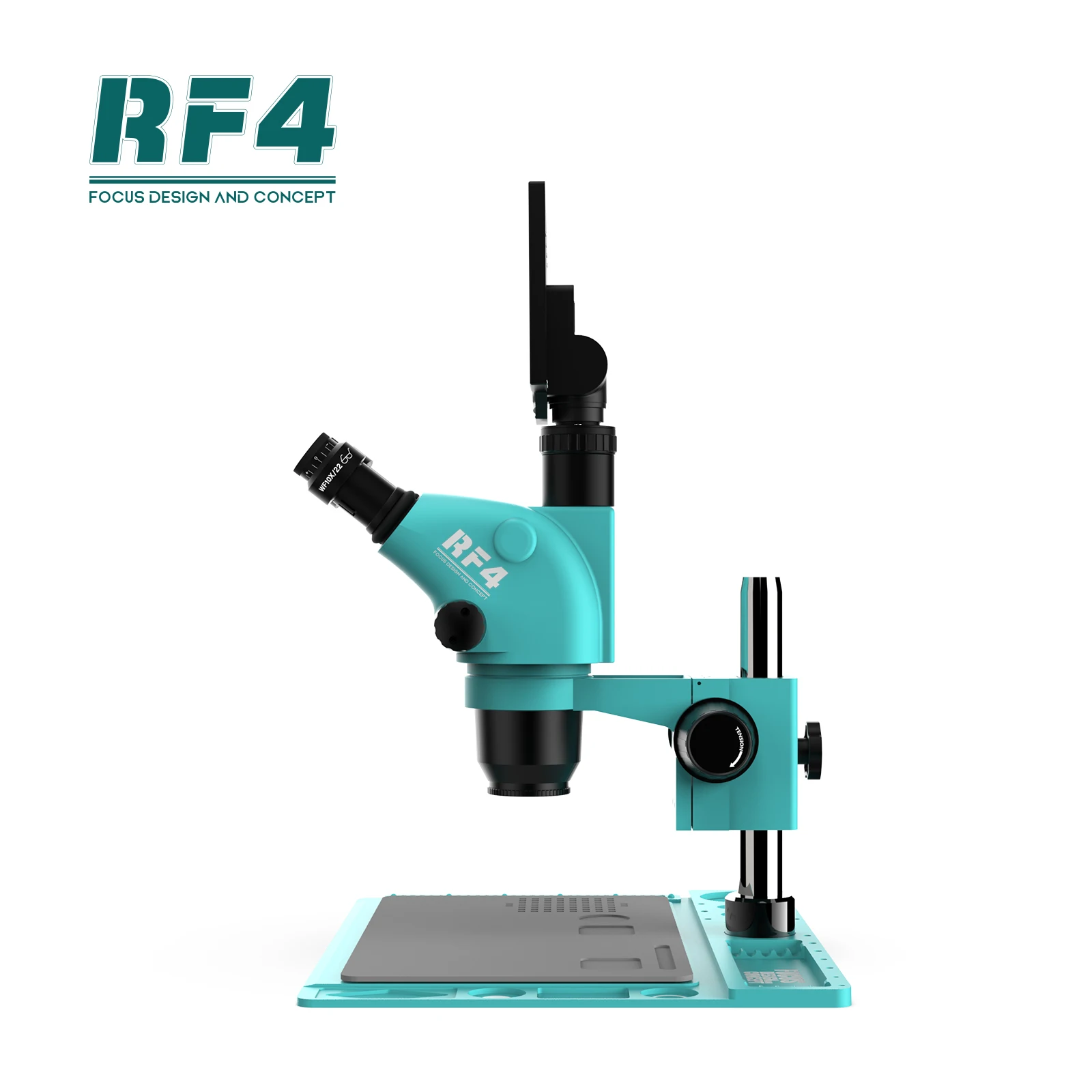 RF4 6.5X-65X synchroniczny ciągły Zoom mikroskop trójokularowy z 10 Cal kamera WIFI HD Monitor RF6565TVD2-YS010W