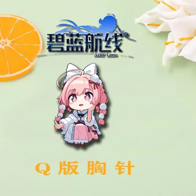 Anime Azur Lane Badge Brooch Pin USS Laffey Clothes Backpack Decoration Lapel Personalized Chest Tag