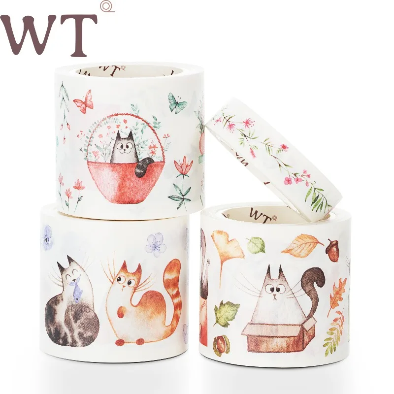 4pcs/Set Lovely Chonky Cat Die Cut Washi Tapes Craft Supplies DIY Scrapbooking Card Making Decorative Plan Sticker