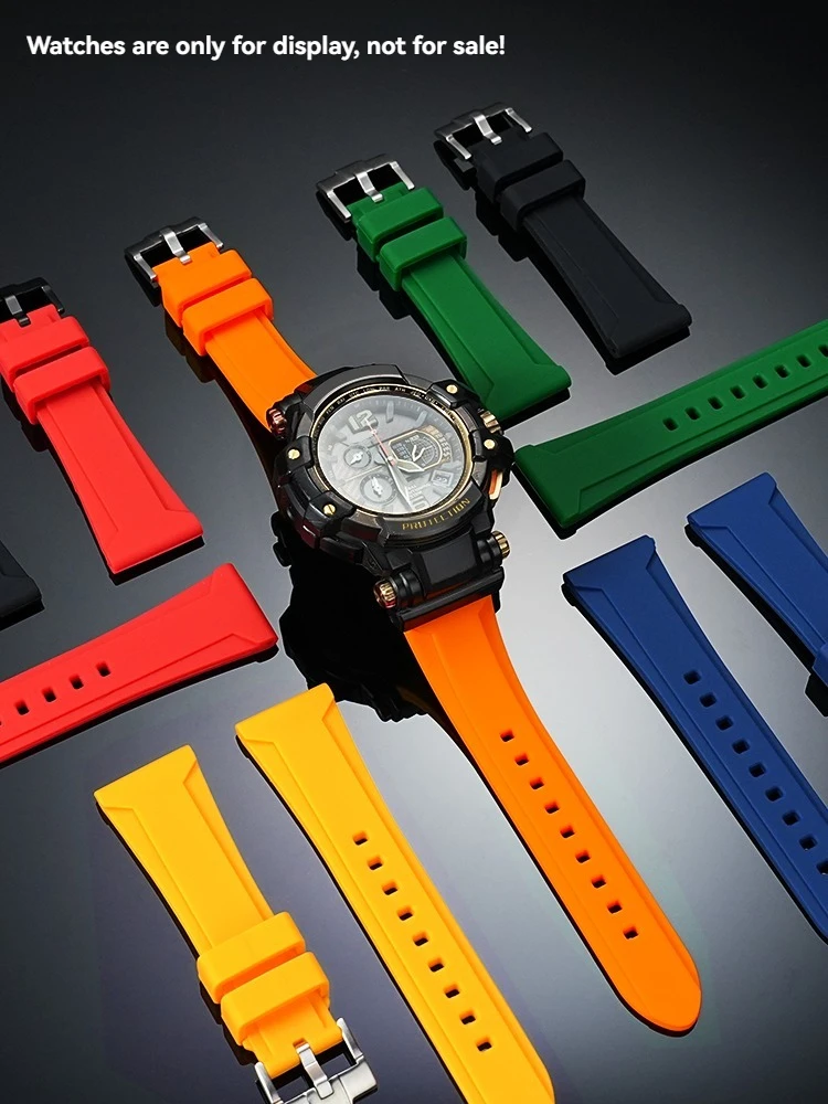 gpw-1000 For Casio G-SHOCK series 5410 GPW-1000 modified resin silicone watch strap accessories men's rubber watch chain Black