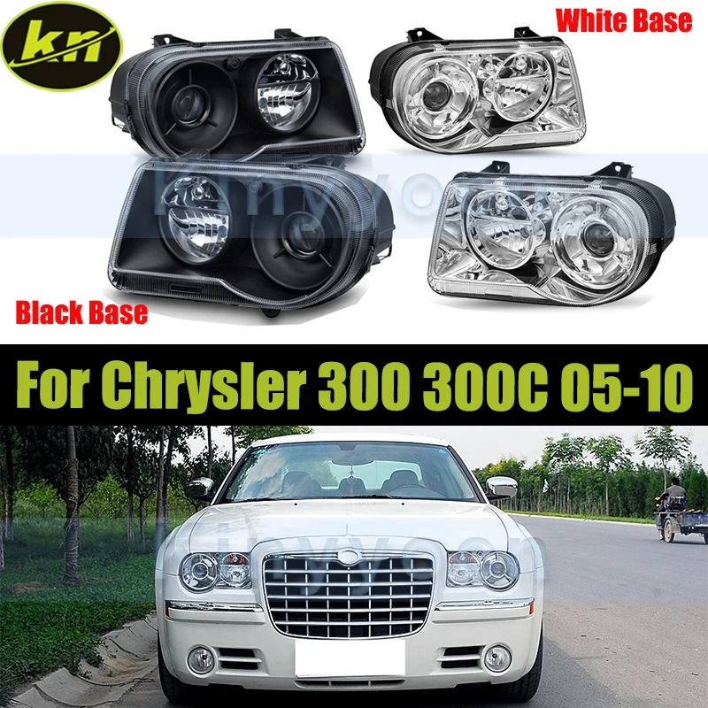 

1 пара переднего бампера, фара для Chrysler 300 300C 2005 2006 2007 2008 2009 2010, головной свет, фара