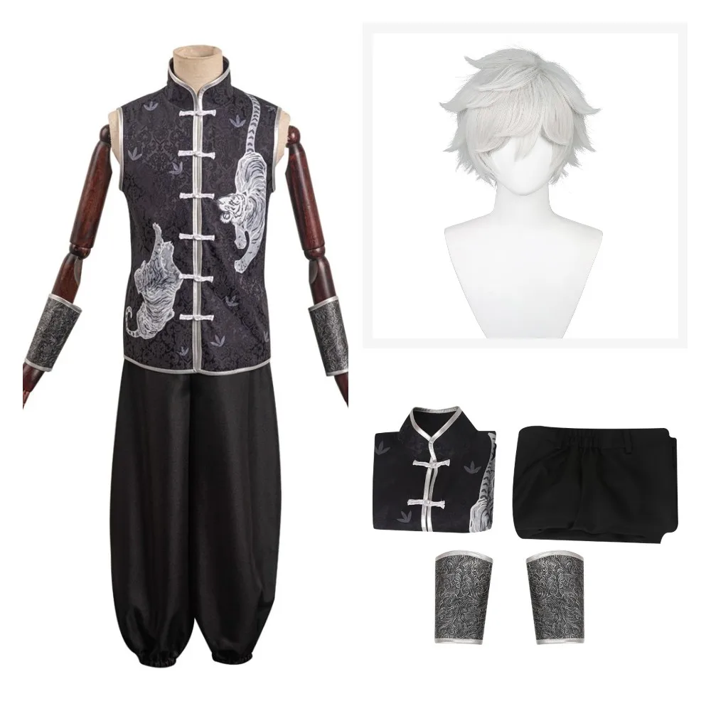 

Anime Jigoku Raku Gabimaru Cosplay Costume Jacket Pants Wig Set Fantasia Man Halloween Carnival Party Men Role Disguise Clothes