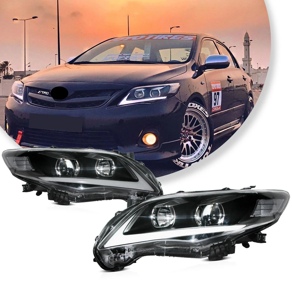 VLAND Led Daytime Running Light For Toyota Corolla 2011 2012 2013 Auto DRL Headlight Front Cover Fog Lamp Car Accessorie