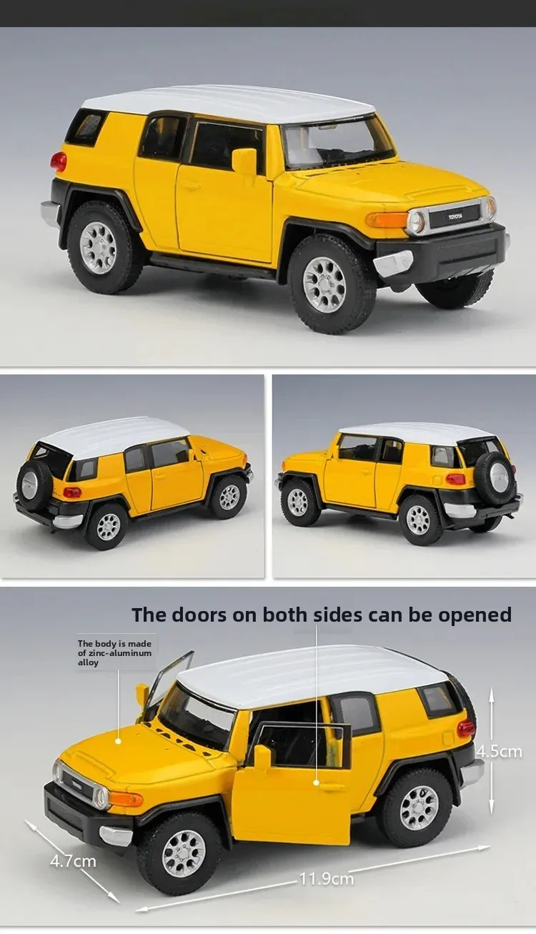 Welly 1:36 fj liga modelo de carro diecast metal pull-back modelo veículos b51 diecast liga modelo de carro colecionável