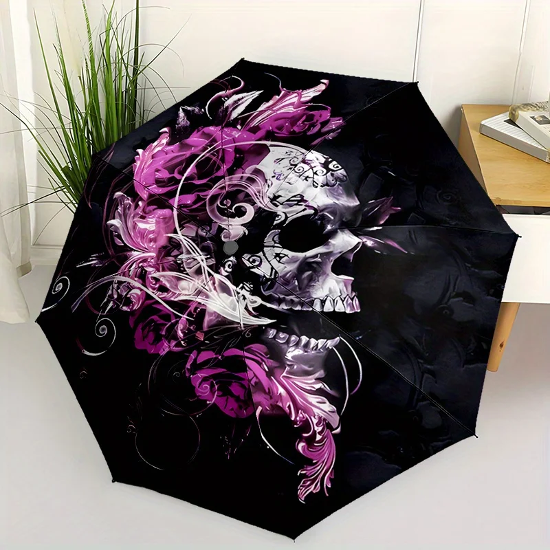 1pc Pink Rose Skull Umbrella C - Outdoor Adventure Golf recension och pris