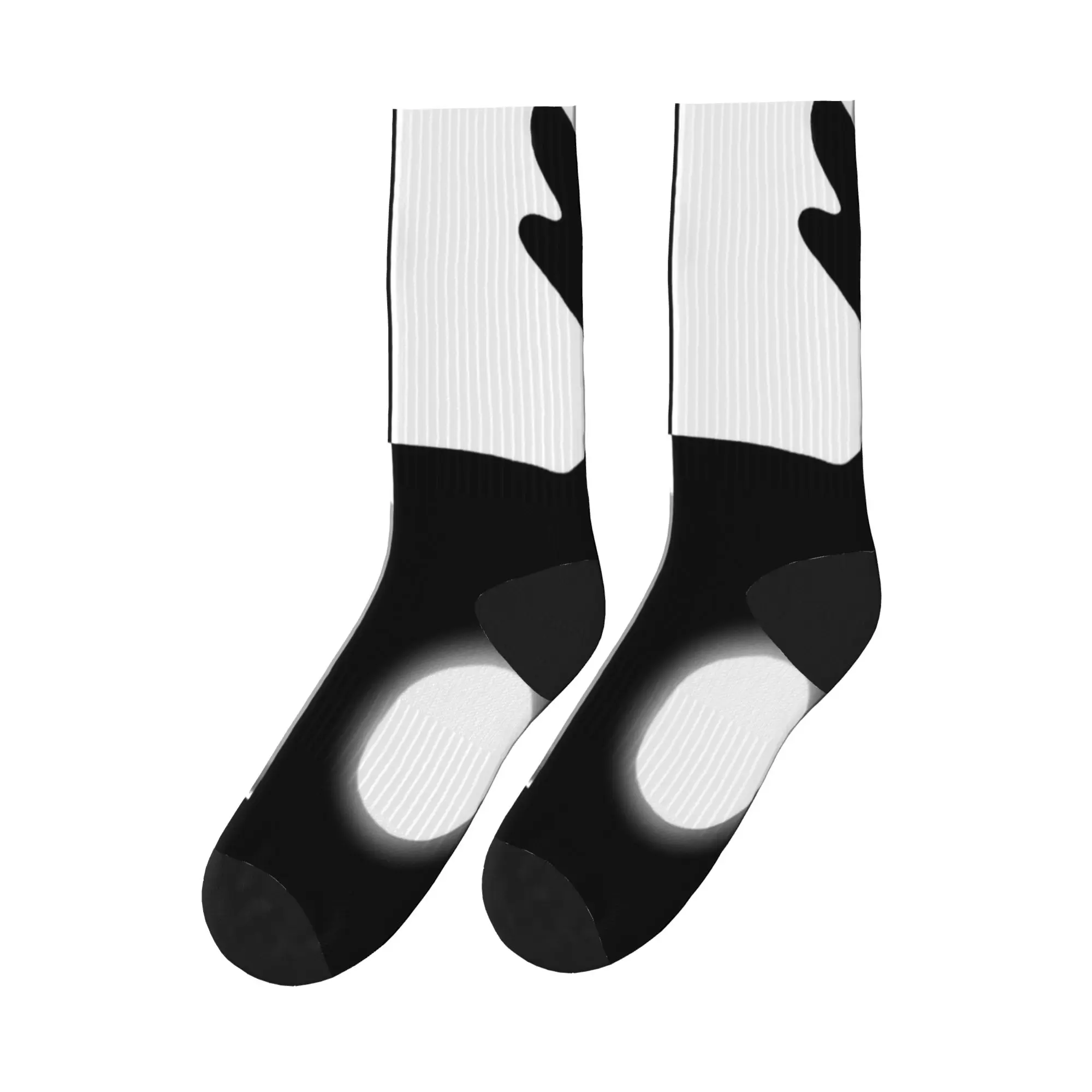 

Hollow Knight Black And Whtie Socks Autumn Stockings Modern Men Warm Soft Socks Design Climbing Non-Slip Socks