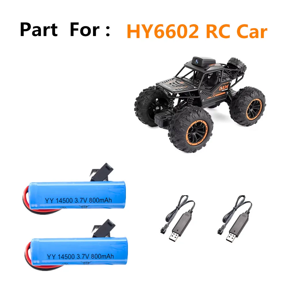 HY6602 RC Car Battery 3.7V 800mah SM-2P Plug / USB charging cable HY6602 Parts battery HY6602 Accessories