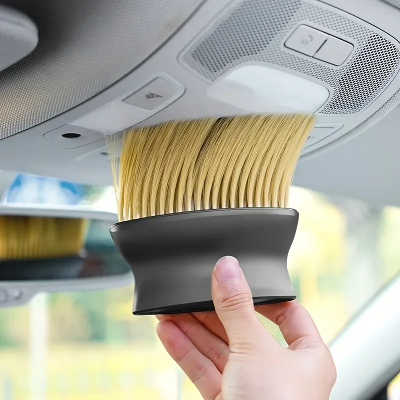 Juego de Herramientas de Limpieza para Auto, Cepillo Suave para Eliminar el Polvo de las Salidas de Aire Acondicionado, Cepillo Recolector de Polvo para el Mantenimiento del Vehículo