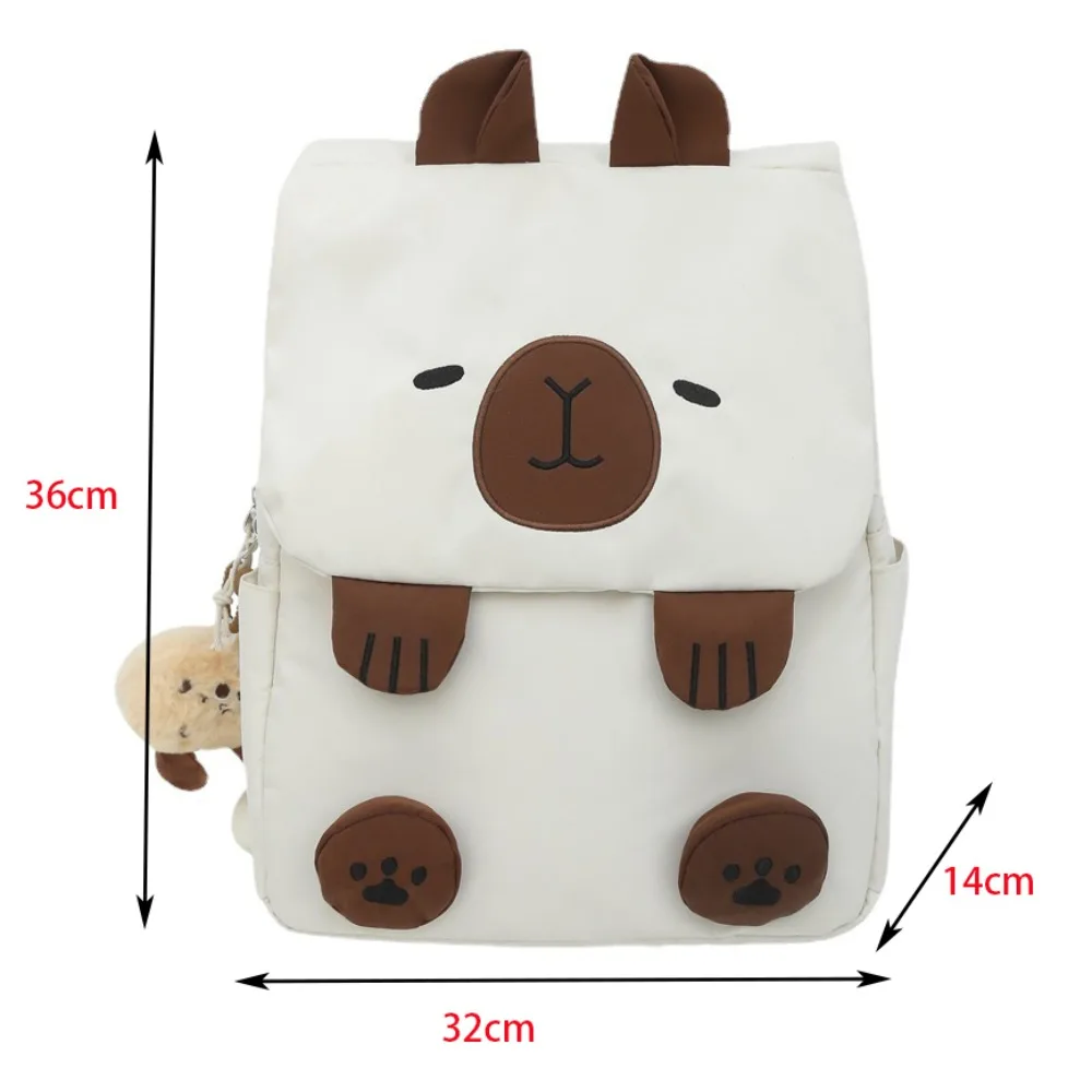 Kawaii kapibara plecak torba na książki dla studentów torba podróżna o dużej pojemności torba Crossbody para listonoszowa torba torebka prezent