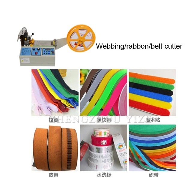 Hot seal abrasive belt mask ear loop nylon cutter machine Computer fabric strip polypropy ribbon webbing zipper cutting machine