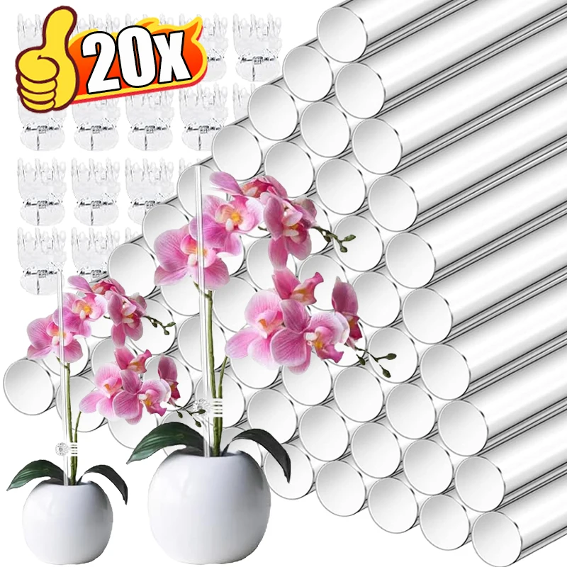 

Акриловые прозрачные опоры для растений, палочки для орхидей с одним стеблем, для горшечных орхидей, томатов, цветов, для вертикального выращивания, садовые принадлежности