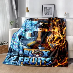 3D Game B-blox fruits printed blanket Picnic blanket Warm blankets Outdoor Blanket bed linings blankets for beds Birthday Gift