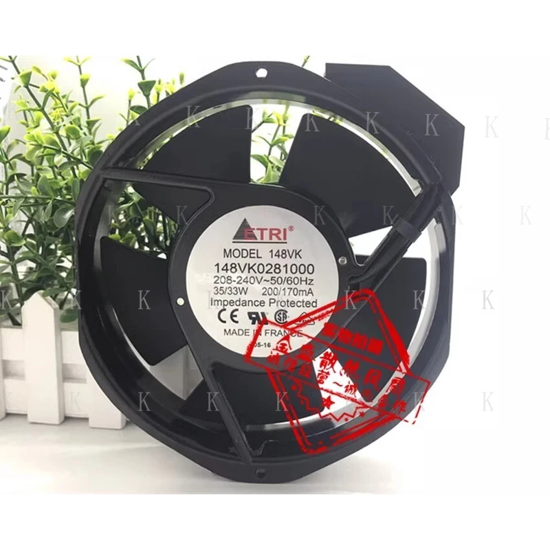 C  FOR  ETRI 148VK0281000 17238 208-240V 35/33W 200/170mA 17CM Inverter Cooling Fan